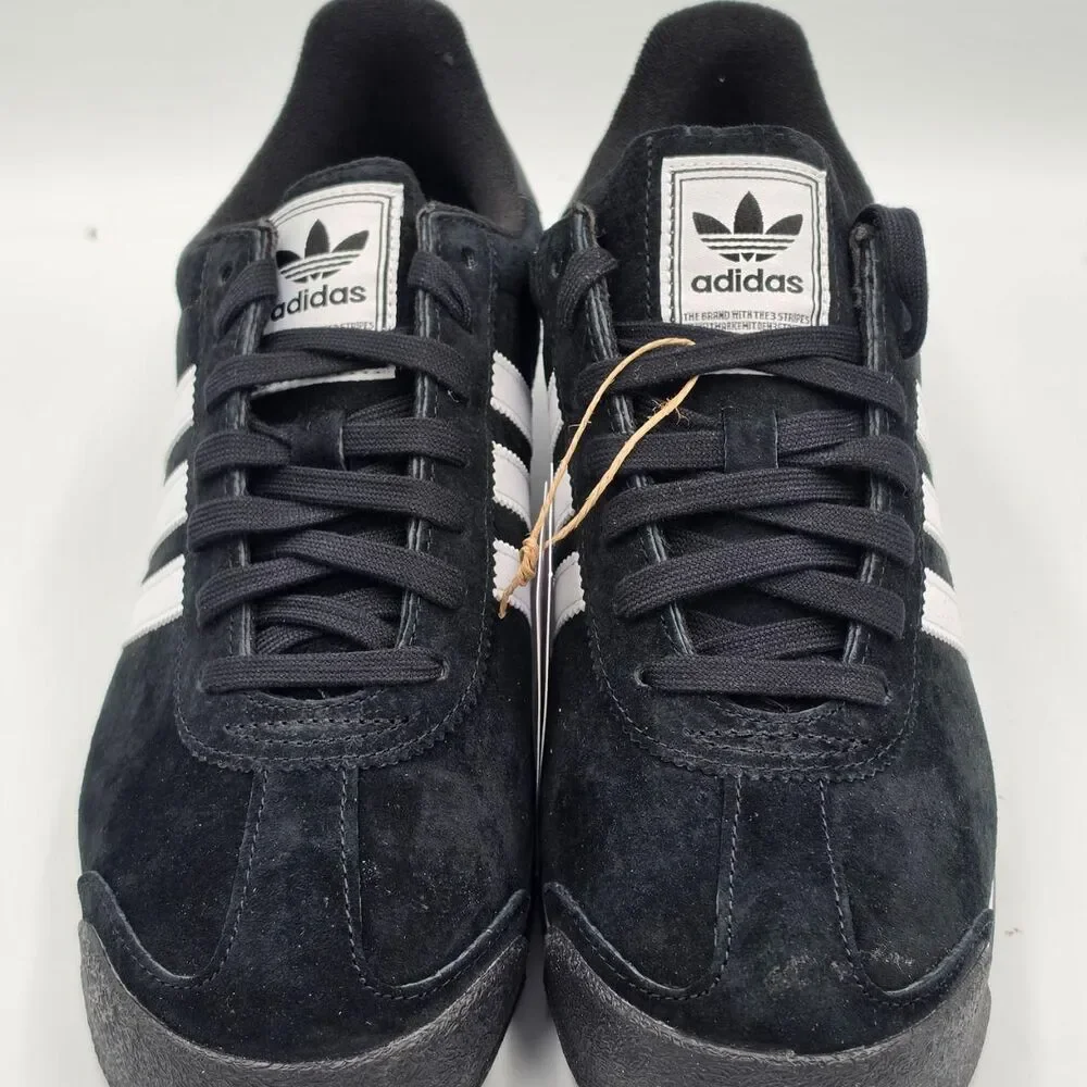Adidas Samoa Men’s 10 Black White Gold Suede Sneakers JR3778 New with Box